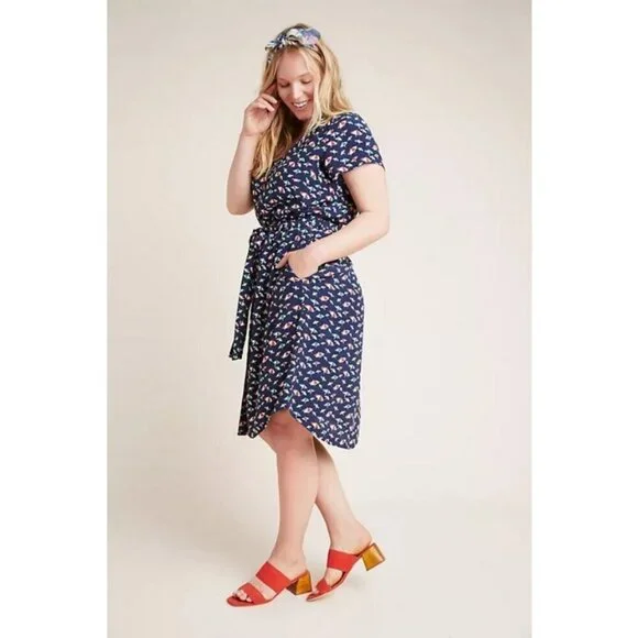 💕ANTHROPOLOGIE MAEVE💕 Catherine Shirtdress ~ Beach Umbrella Print 14 NWT - Picture 9 of 16